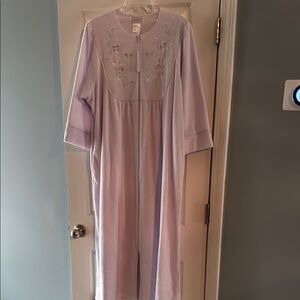 Lavender Embroidered Nightgown